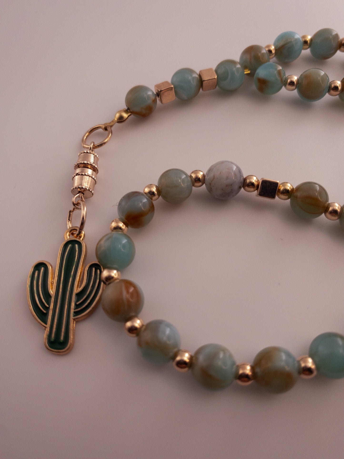 Aqua/Brown Acrylic Sebha