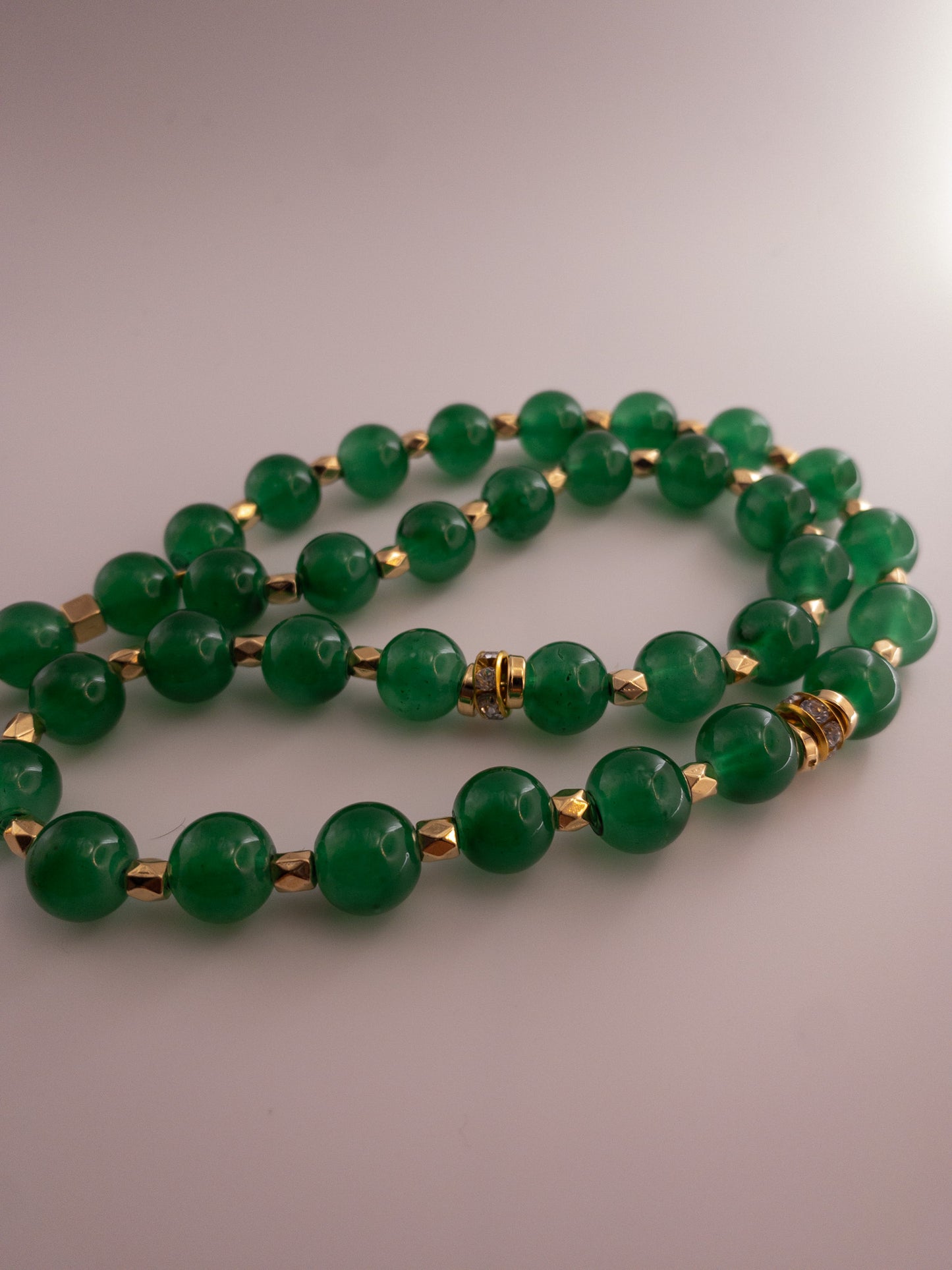 green glass bead sebha