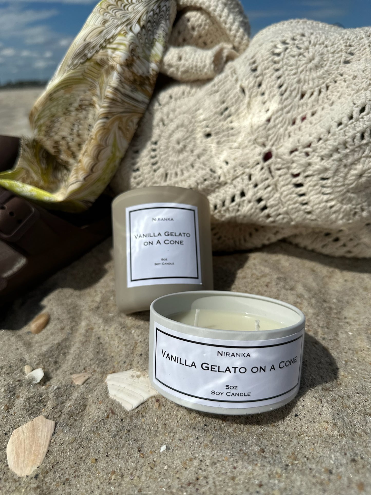 Vanilla Gelato on A Cone Candle