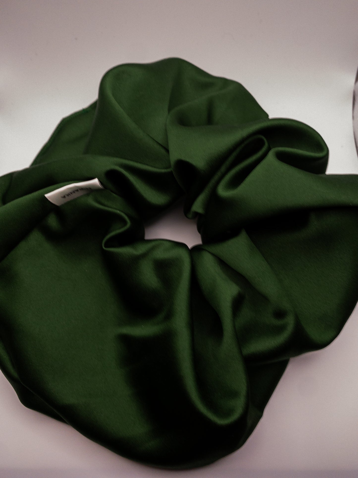 Forest Green Satin Scrunchie