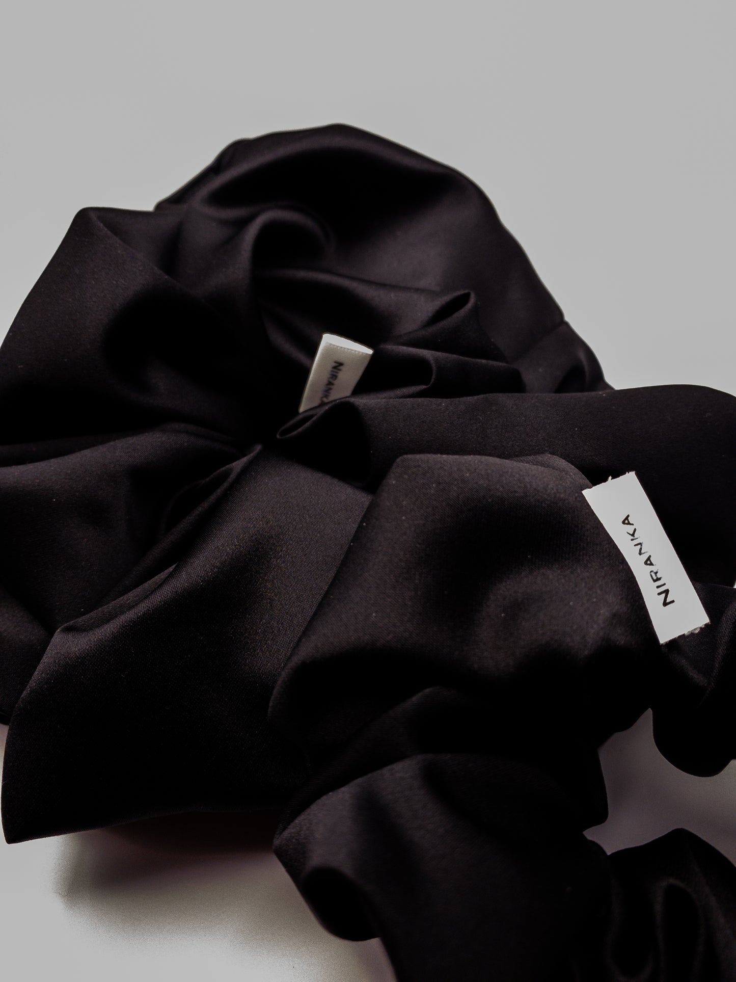 Black Satin Scrunchie