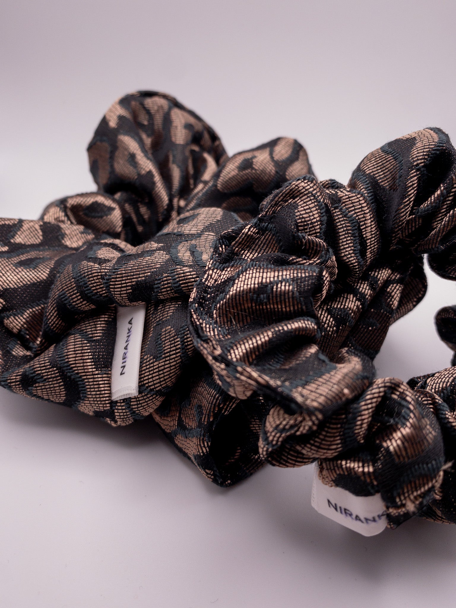 bronze brocade scrunchie 