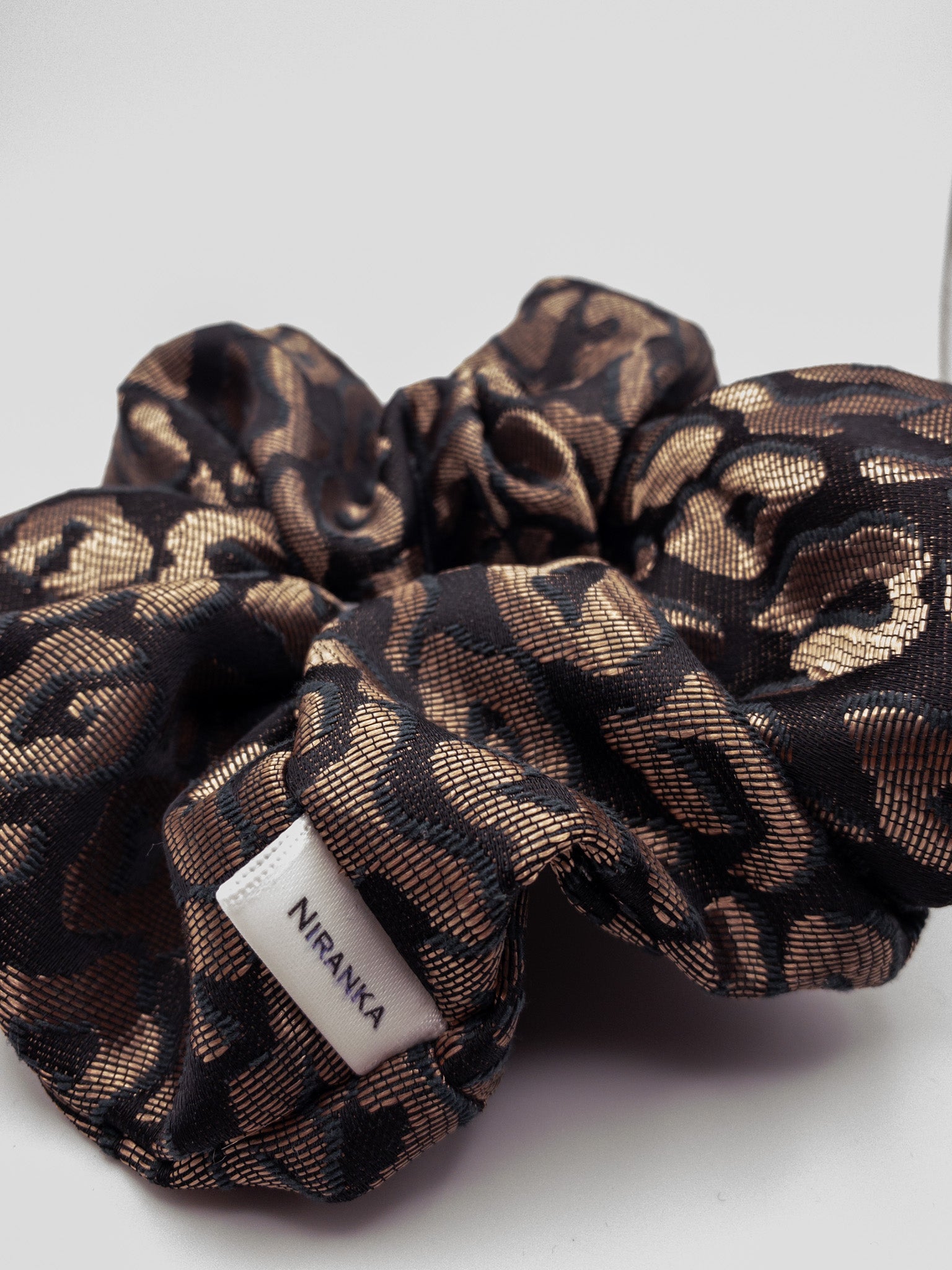 bronze brocade scrunchie 