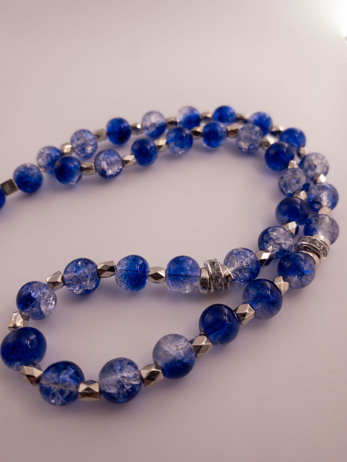 Ice Blue Glass Beads Sebha