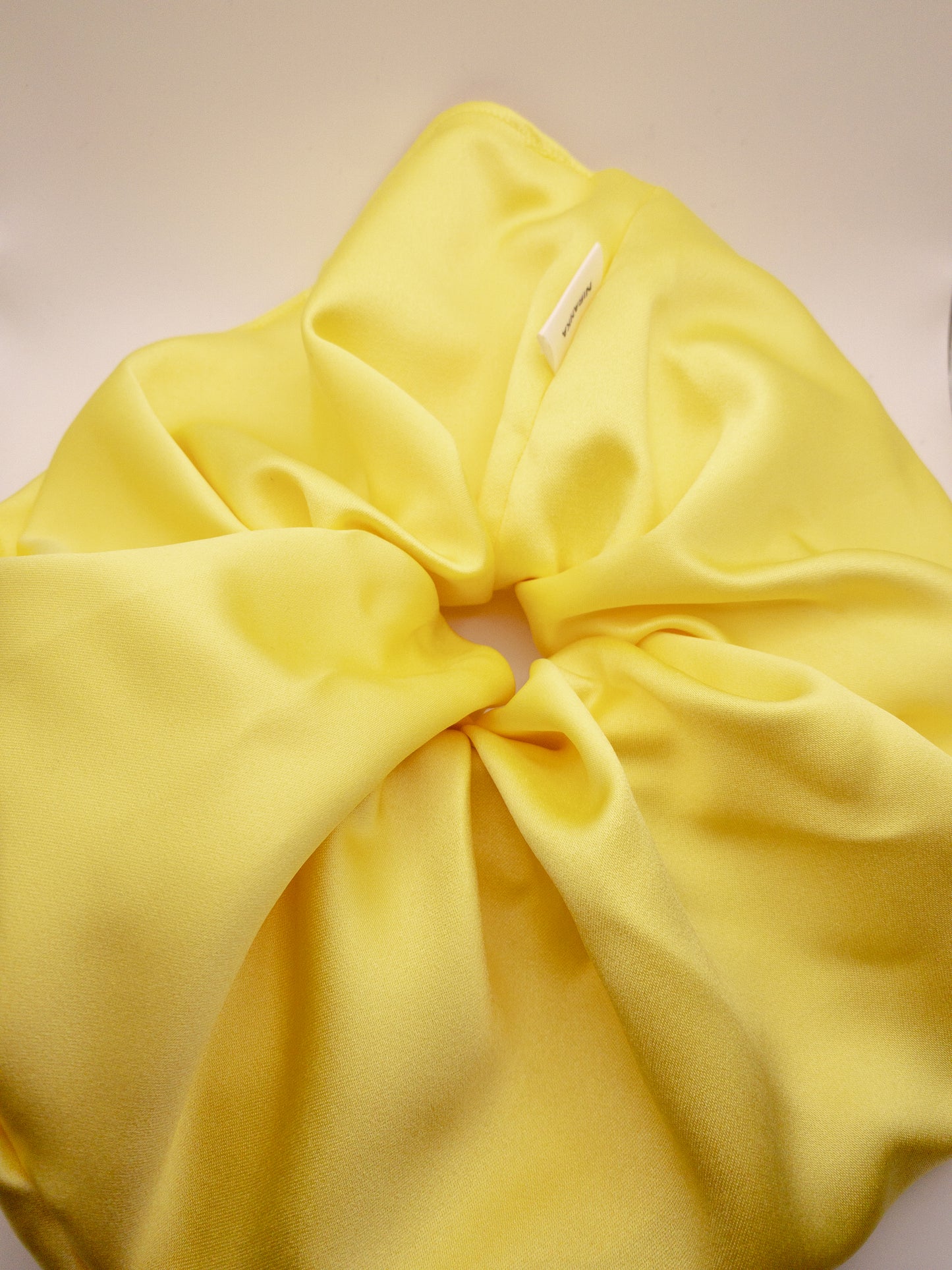 Yellow Satin Scrunchie