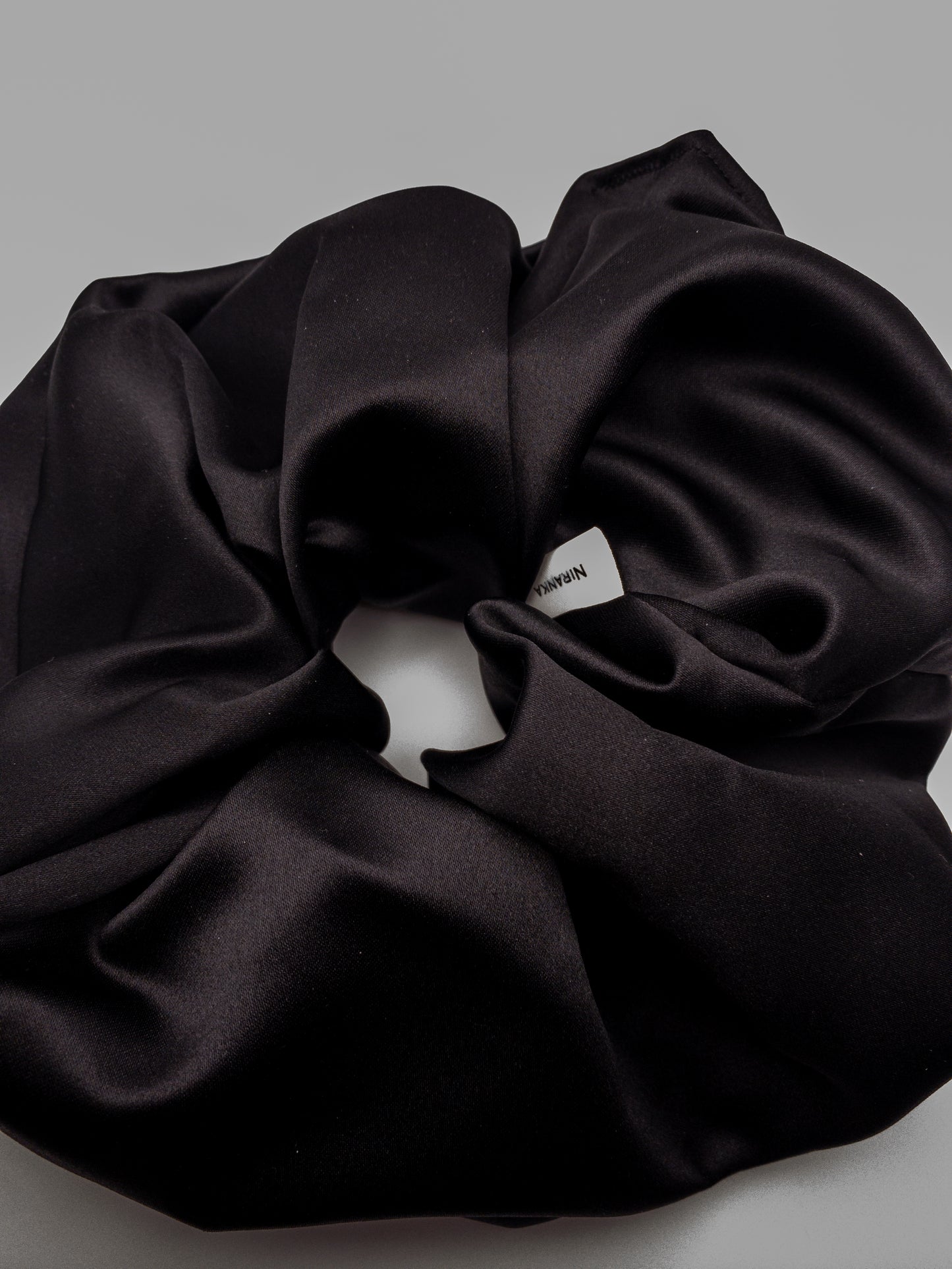 Black Satin Scrunchie