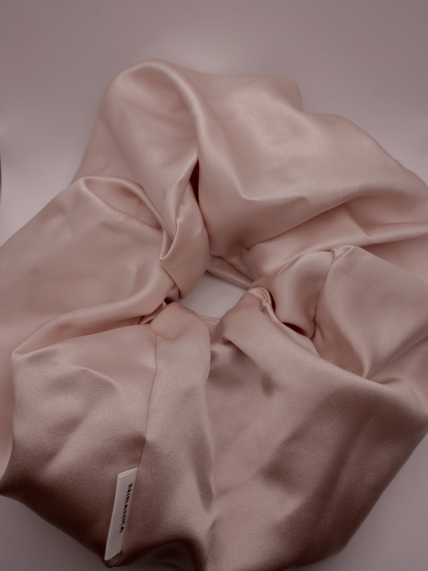 Dusty Pink Satin Scrunchie