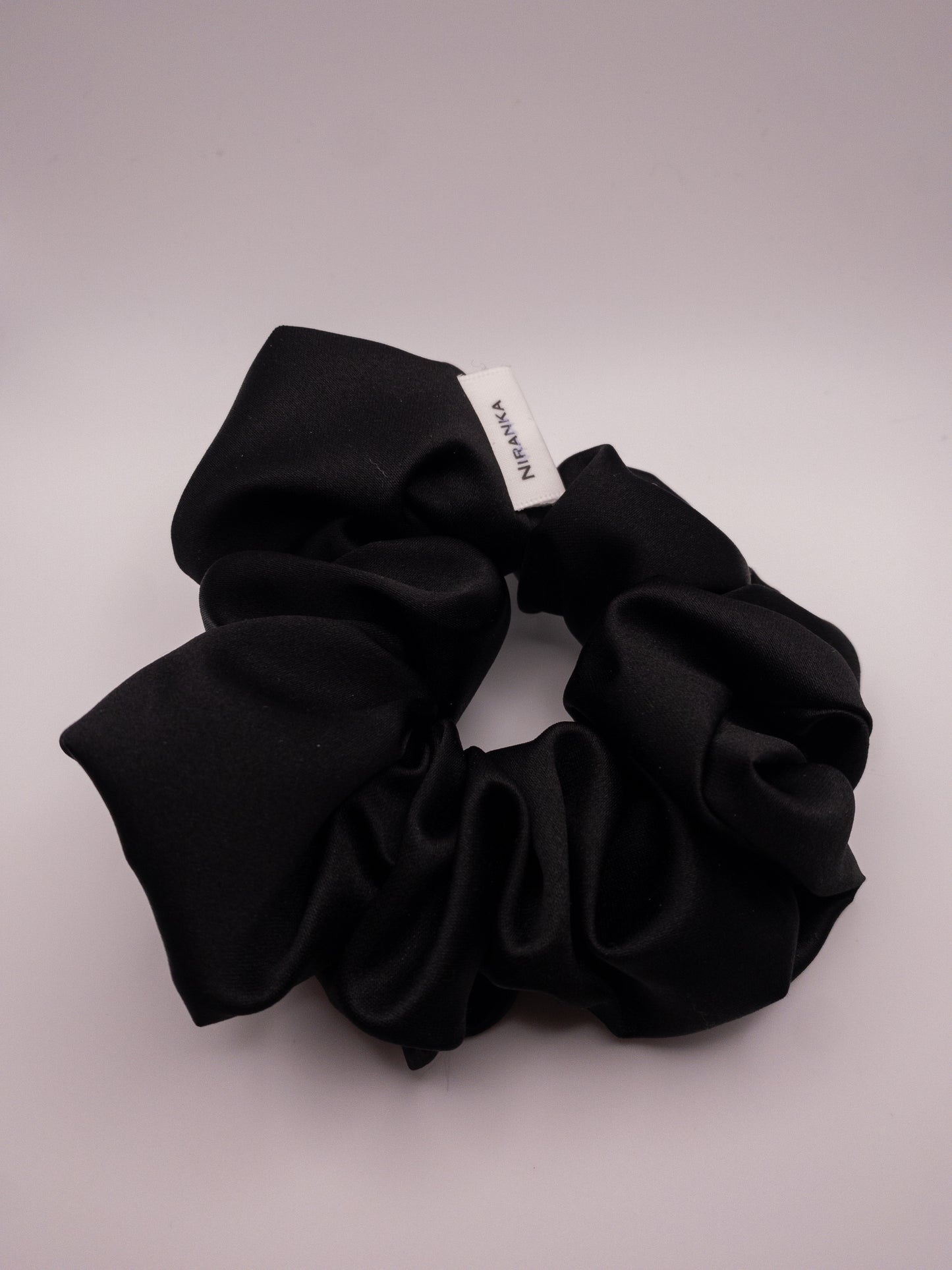 Black Satin Scrunchie