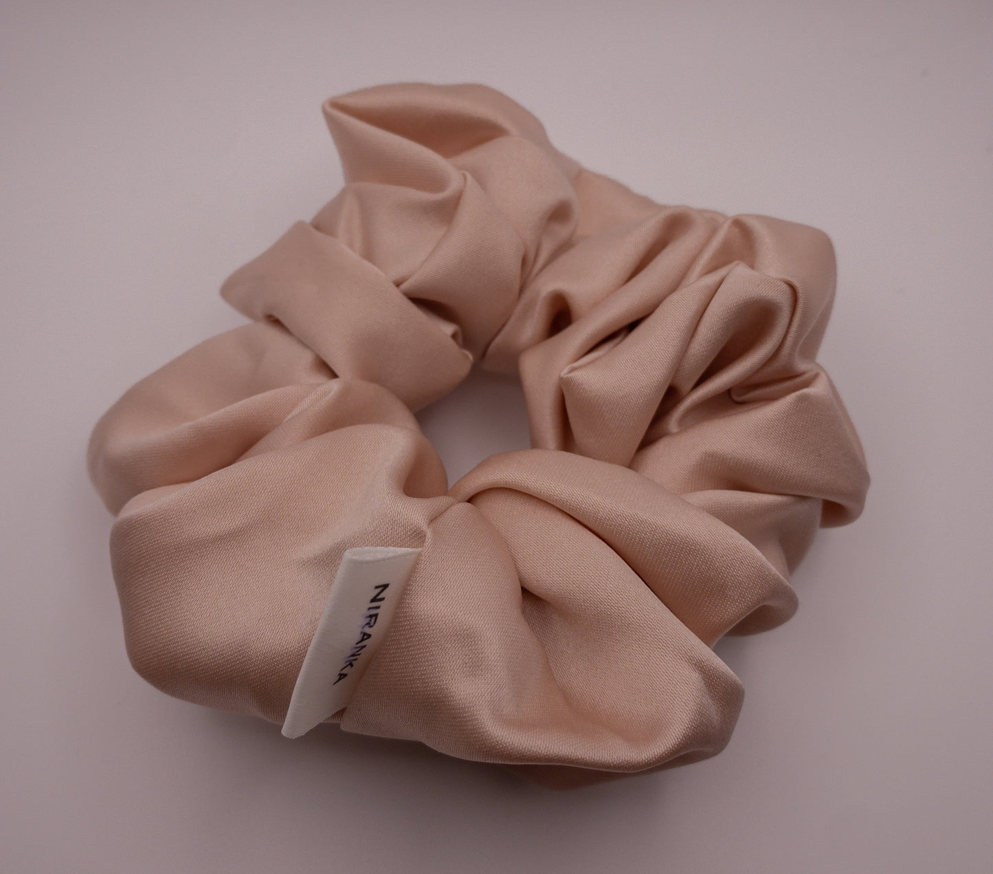 Dusty Pink Satin Scrunchie